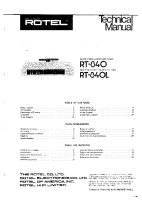 Rotel RT-840-840L - Technical manual